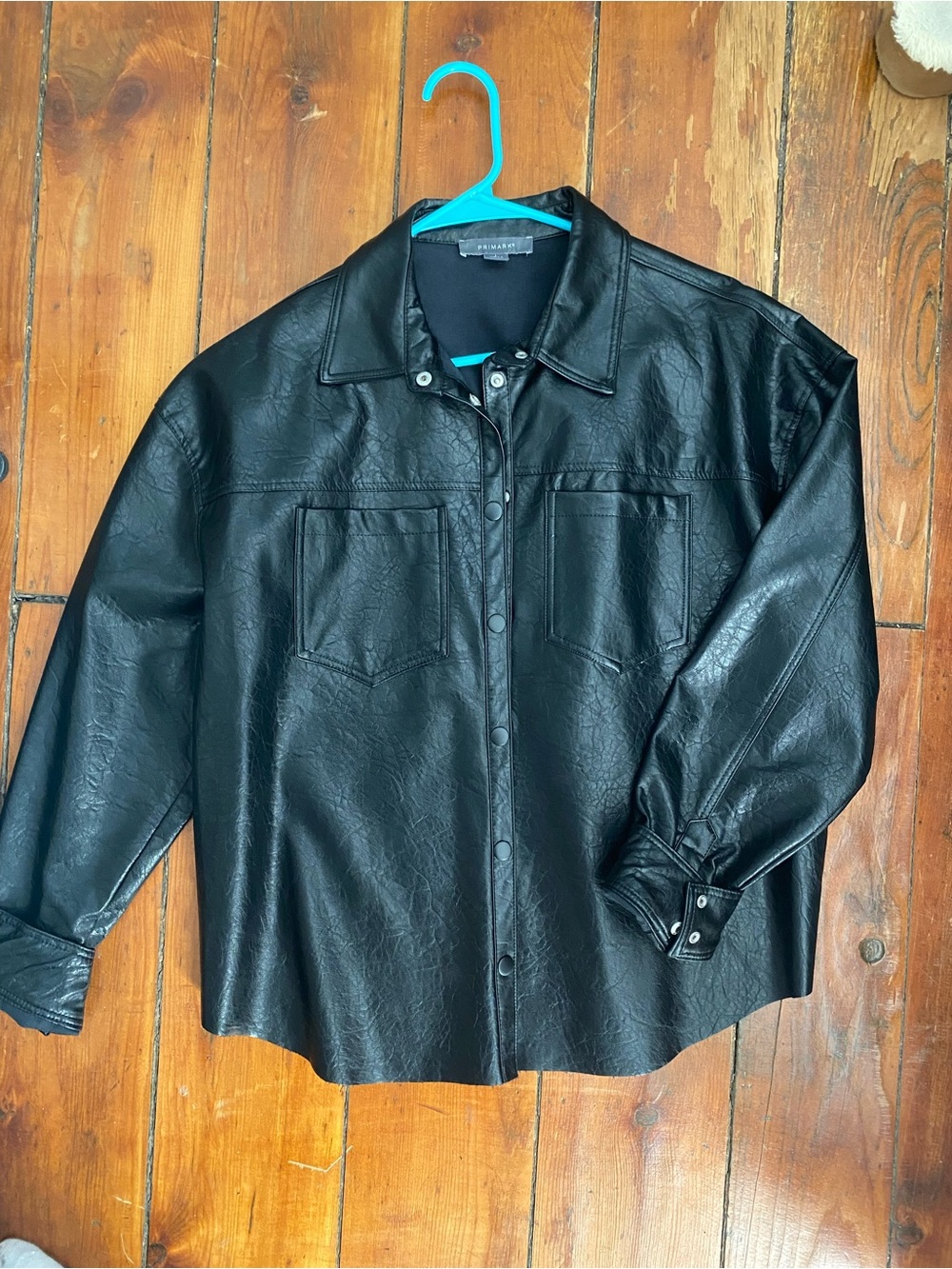 Primark Black Faux Leather Button-Up Jacket